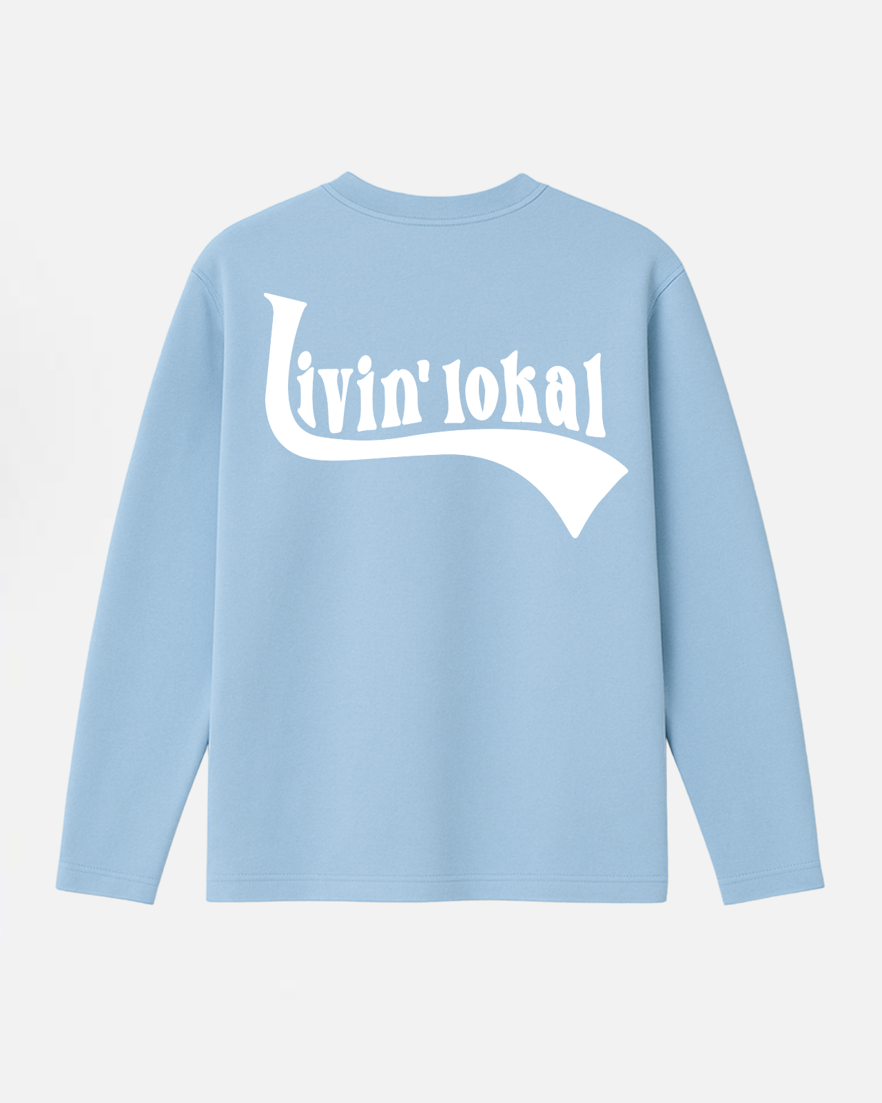 Livin Lokal Long Sleeve Tee (Sky Blue) - Image 2