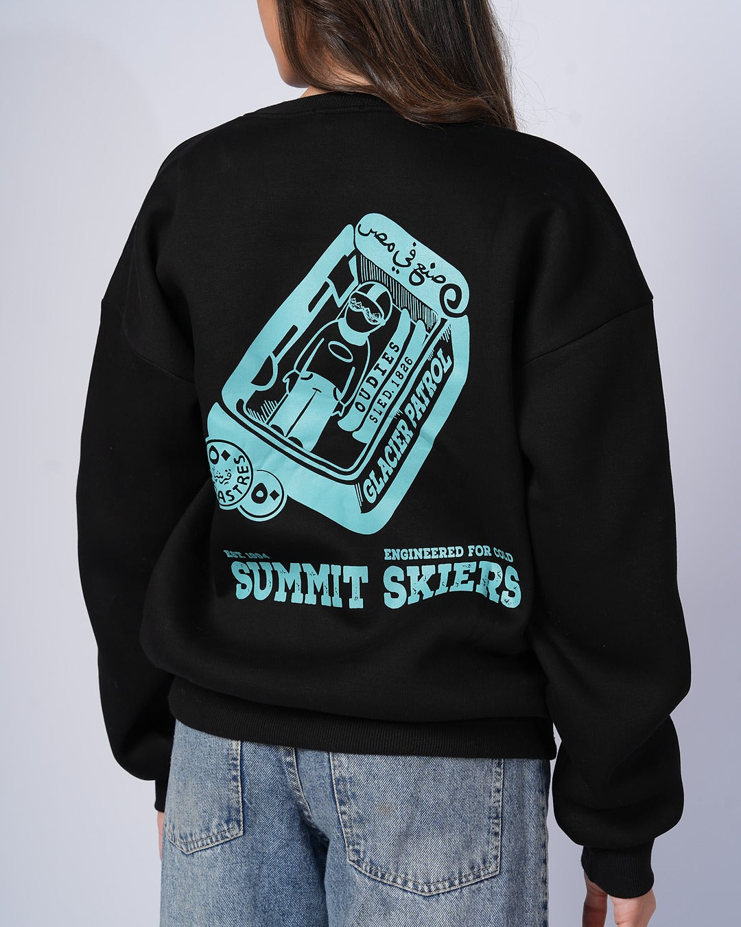 Summit Skiers Crewneck (Black/Blue) - Image 3