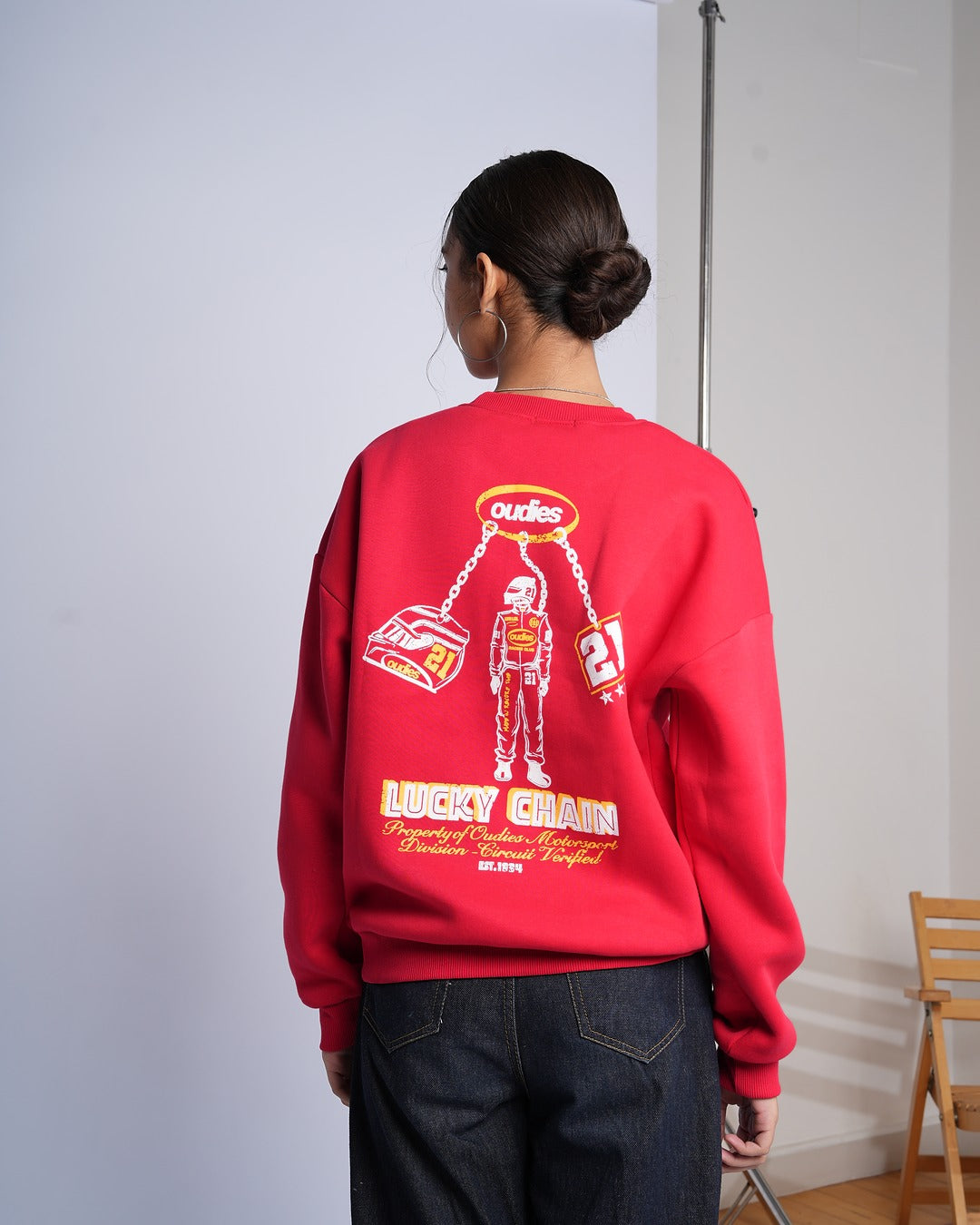 Lucky Chain Crewneck (Red/Gold) - Image 2