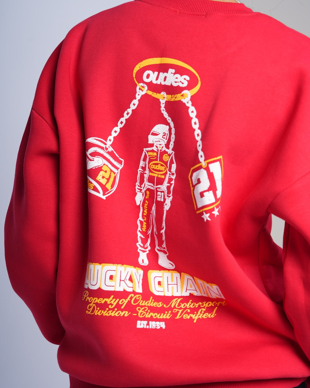 Lucky Chain Crewneck (Red/Gold) - Image 4