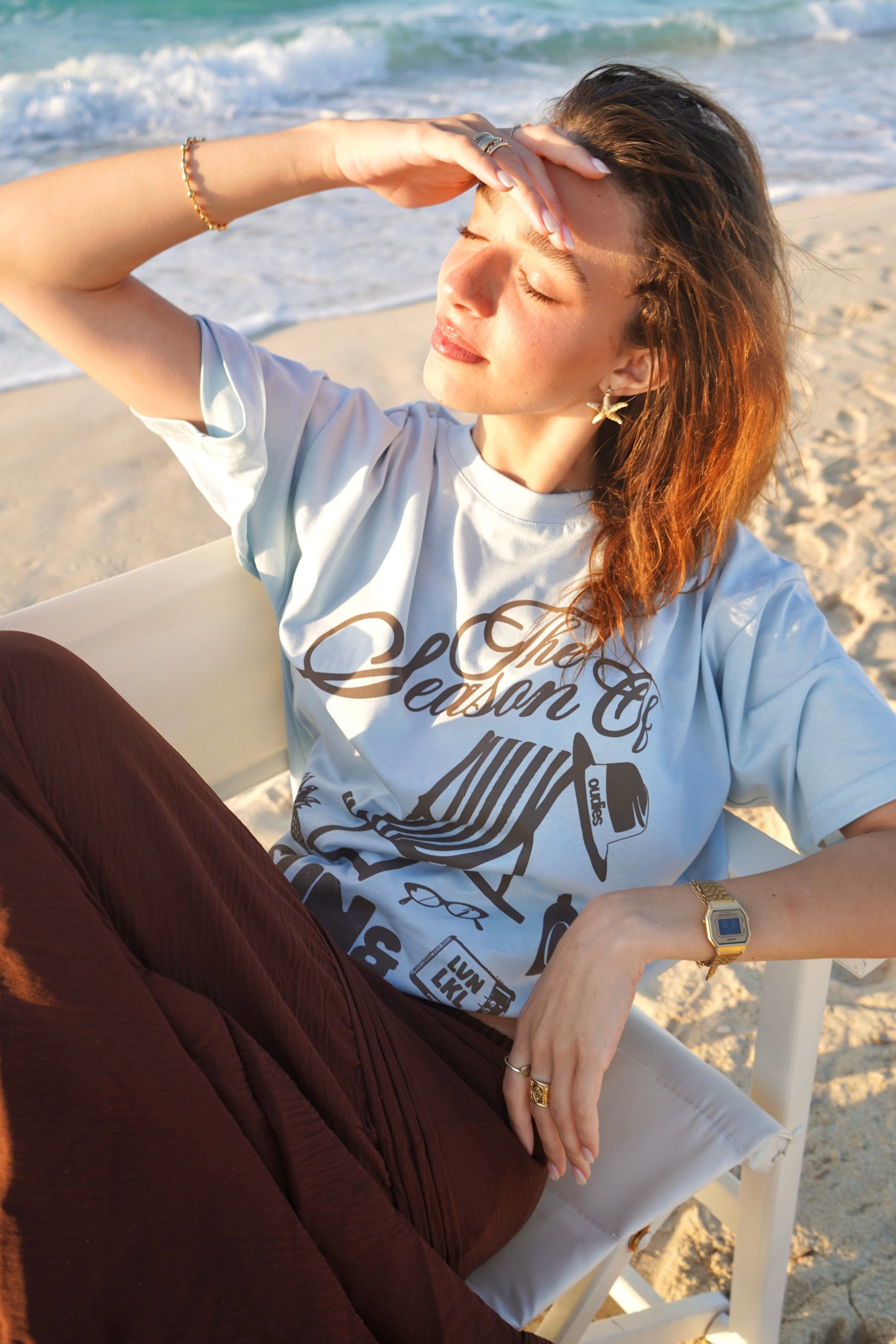 Sun & Stories Tee (Baby Blue) - Image 2